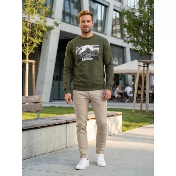  Herren -Sweatshirt ALTISPORT ALM188406 MILITÄR 