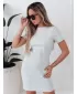 Kleid DSTREET RIBBINA EY2577 HELLGRAU