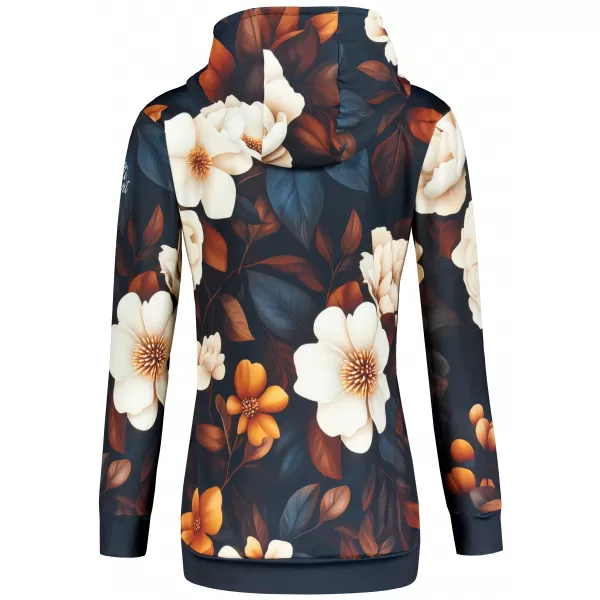  Funktionaler Sweatshirt -Prämie von Frauen ALTISPORT VOJ/ALW097MI01 WEIß-ORANGEFARBENE BLUMEN 