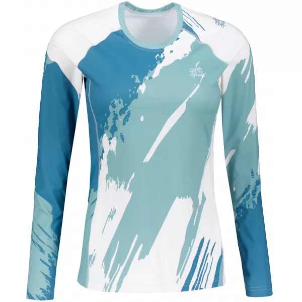 Frauen funktionales t -Shirt mit langen Ärmeln Premium ALTISPORT VOJ/ALW081TR03 BLAU 