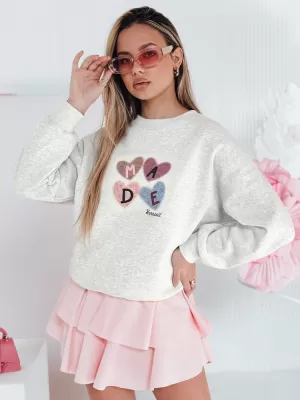 Damen Sweatshirt DSTREET MADELIN BY1459 HELLGRAU
