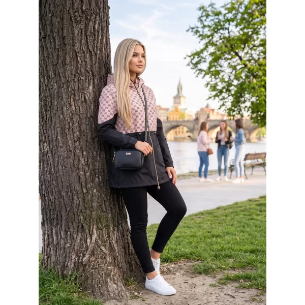  Damenjacke KIXMI UNNI LEICHT BEIGE/SCHWARZ 