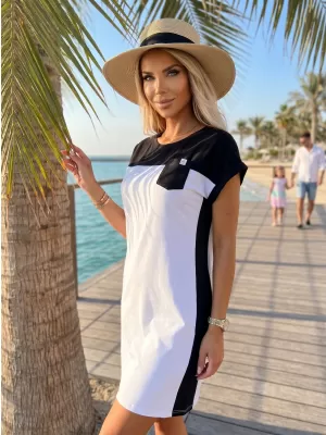 Kleid ALTISPORT EDRA SCHWARZ/WEIß