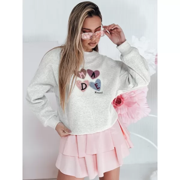  Damen Sweatshirt DSTREET MADELIN BY1459 HELLGRAU 
