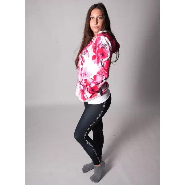  Funktionales Sweatshirt von Frauen auf Reißverschlussprämie ALTISPORT VOJ/ALW102MI02 ROSA/WEIß 