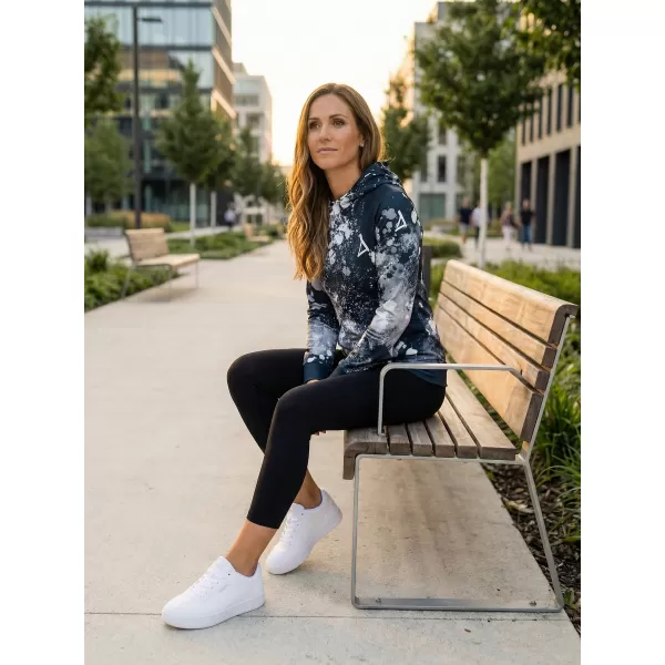  Funktionaler Sweatshirt -Prämie von Frauen ALTISPORT VOJ/ALW055MI01 SCHWARZ UND WEIß 