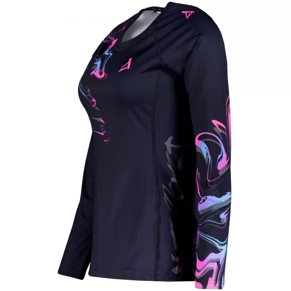  Damen Funktions-T-Shirt mit langen Ärmeln Premium ALTISPORT VOJ/ALW064TR03 SCHWARZ-ROSA 