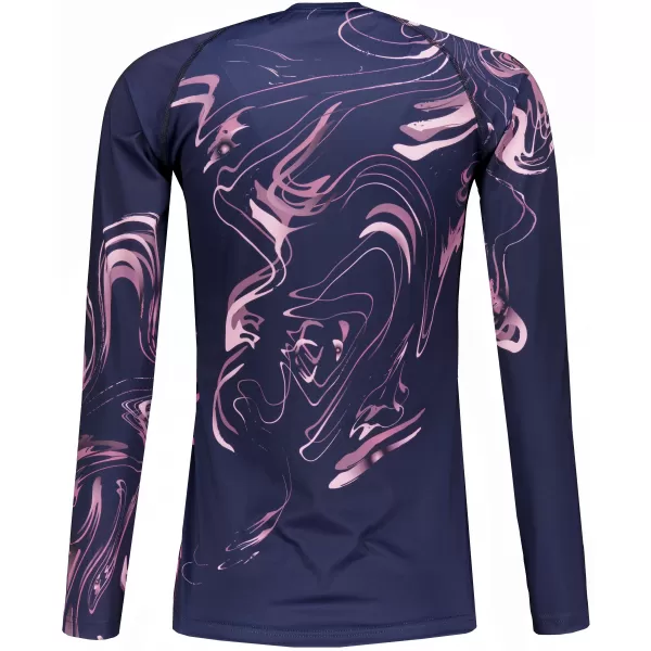  Frauen funktionales t -Shirt mit langen Ärmeln Premium ALTISPORT VOJ/ALW064TR03 BLAU -PINK 