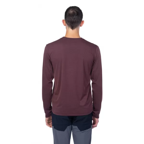  Herren t -Shirt mit einem langen Ärmel HANNAH BINE L/S ROTE MAHAGONI 