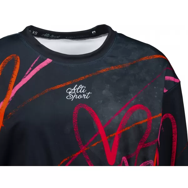  Funktionelle Sweatshirt -Premium von Frauen von Frauen ALTISPORT VOJ/ALW082MI08 SCHWARZ 