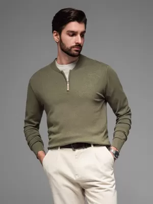 Herrenpullover OMBRE OM-SWZS-0124 OLIVE