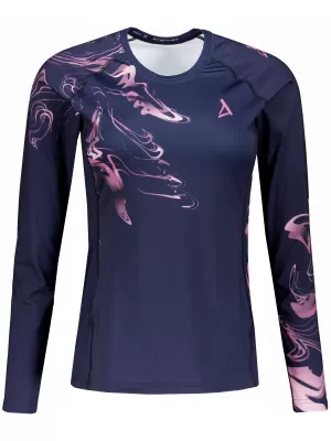 Frauen funktionales t -Shirt mit langen Ärmeln Premium ALTISPORT VOJ/ALW064TR03 BLAU -PINK