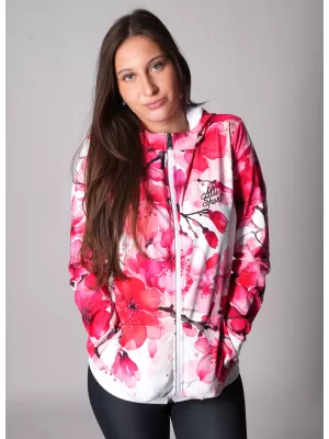 Funktionales Sweatshirt von Frauen auf Reißverschlussprämie ALTISPORT VOJ/ALW102MI02 ROSA/WEIß