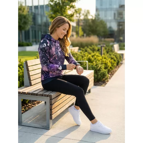  Funktionaler Sweatshirt -Prämie von Frauen ALTISPORT VOJ/ALW055MI01 SCHWARZ -VIOLETT 