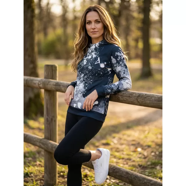  Funktionaler Sweatshirt -Prämie von Frauen ALTISPORT VOJ/ALW055MI01 SCHWARZ UND WEIß 