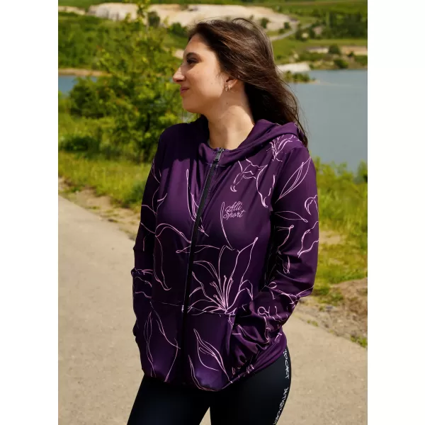  Funktionales Sweatshirt von Frauen auf Reißverschlussprämie ALTISPORT VOJ/ALW100MI02 FUCHSIE 