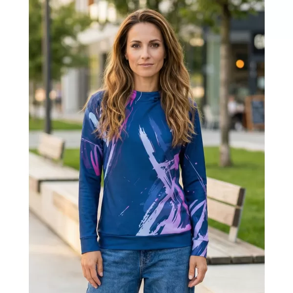  Funktionaler Sweatshirt -Prämie von Frauen ALTISPORT VOJ/ALW074MI01 BLAU-VIOLETT 