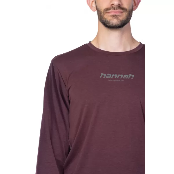  Herren t -Shirt mit einem langen Ärmel HANNAH BINE L/S ROTE MAHAGONI 