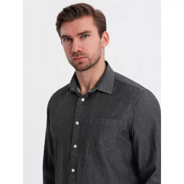  Hemd OMBRE OM-SHDS-0181 SCHWARZ 