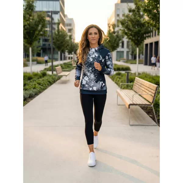  Funktionaler Sweatshirt -Prämie von Frauen ALTISPORT VOJ/ALW055MI01 SCHWARZ UND WEIß 