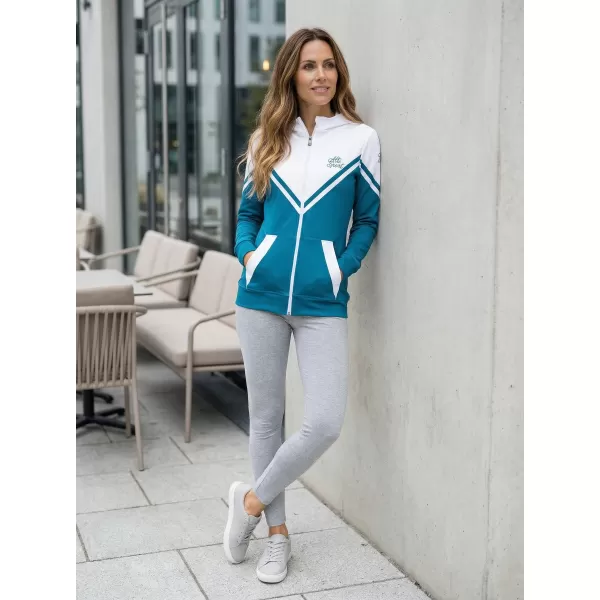  Funktionales Sweatshirt von Frauen auf Reißverschlussprämie ALTISPORT VOJ/ALW101MI02 KEROSIN/WEIß 