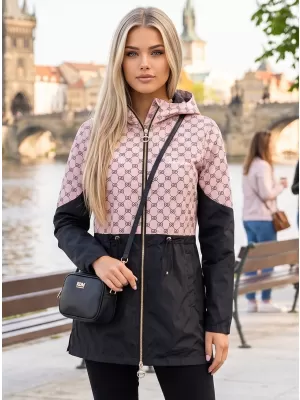 Damenjacke KIXMI UNNI LEICHT BEIGE/SCHWARZ