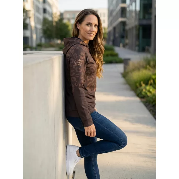  Funktionaler Sweatshirt -Prämie von Frauen ALTISPORT VOJ/ALW047MI01 DUNKELBRAUN 