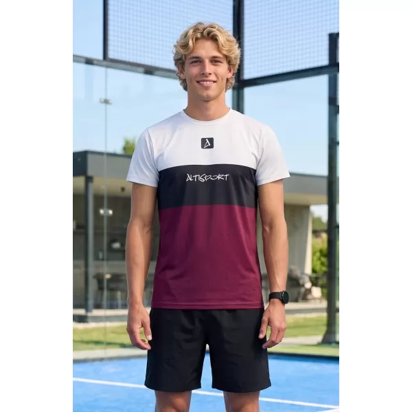  Männer funktionaler T -Shirt Premium Plus ALTISPORT VOJ/ALM051TR02 BURGUND 
