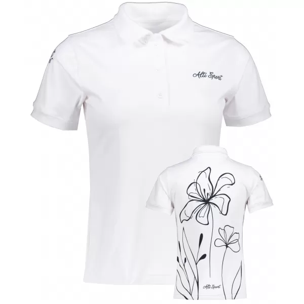  Frauenfunktional T -Shirt mit Premiumkragen ALTISPORT VOJ/ALW075TR05 WEIß 