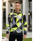 Funktionaler Sweatshirt -Premium von Männern ALTISPORT VOJ/ALM007MI01 SCHWARZ/FLUO GELB