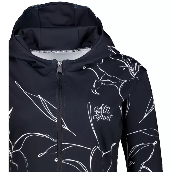  Funktionales Sweatshirt von Frauen auf Reißverschlussprämie ALTISPORT VOJ/ALW100MI02 SCHWARZ 