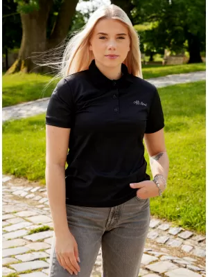 Frauenfunktional T -Shirt mit Premiumkragen ALTISPORT VOJ/ALW075TR05 SCHWARZ
