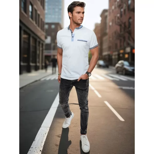  Herren t -Shirt mit einem Kragen DSTREET PX0622 WEIß 