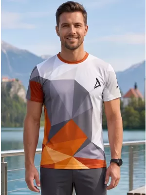 Männer funktionaler T -Shirt Premium Plus ALTISPORT VOJ/ALM007TR02 ORANGE/GRAU