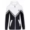 Funktionales Sweatshirt von Frauen auf Reißverschlussprämie ALTISPORT VOJ/ALW101MI02 SCHWARZ UND WEIß