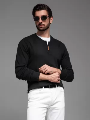 Herrenpullover OMBRE OM-SWZS-0124 SCHWARZ