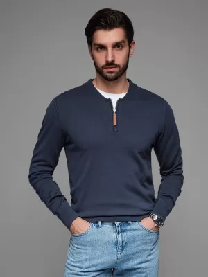Herrenpullover OMBRE OM-SWZS-0124 MARINEBLAU
