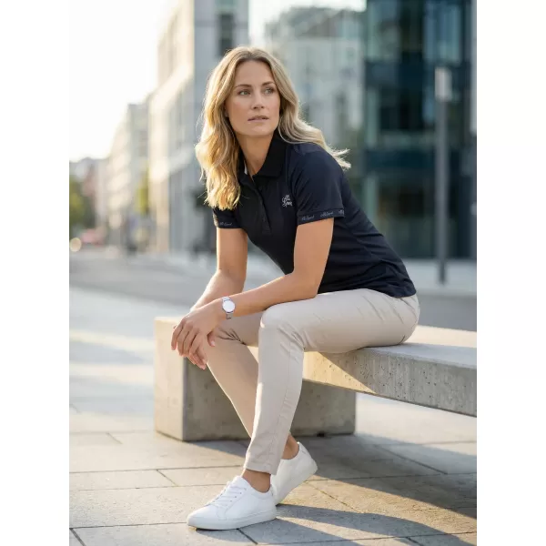  Frauenfunktional T -Shirt mit Premiumkragen ALTISPORT VOJ/ALW000TR05 SCHWARZ 