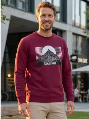 Herren -Sweatshirt ALTISPORT ALM188406 GRANAT