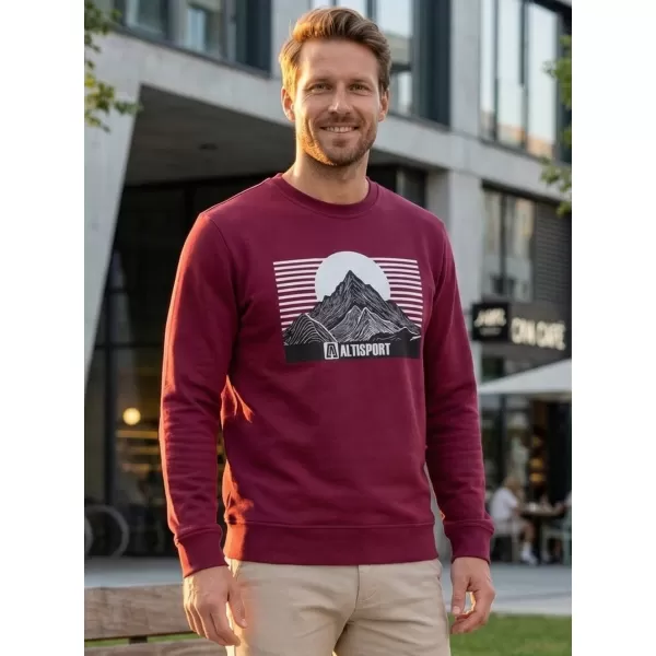  Herren -Sweatshirt ALTISPORT ALM188406 GRANAT 