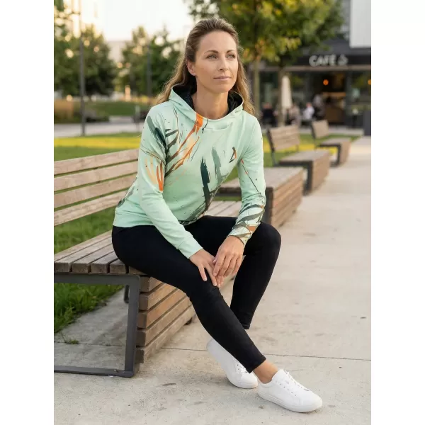  Funktionaler Sweatshirt -Prämie von Frauen ALTISPORT VOJ/ALW074MI01 GRÜN-ORANGE 