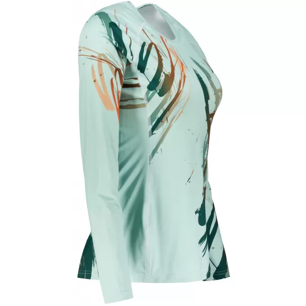  Frauen funktionales t -Shirt mit langen Ärmeln Premium ALTISPORT VOJ/ALW074TR03 GRÜN/ORANGE 