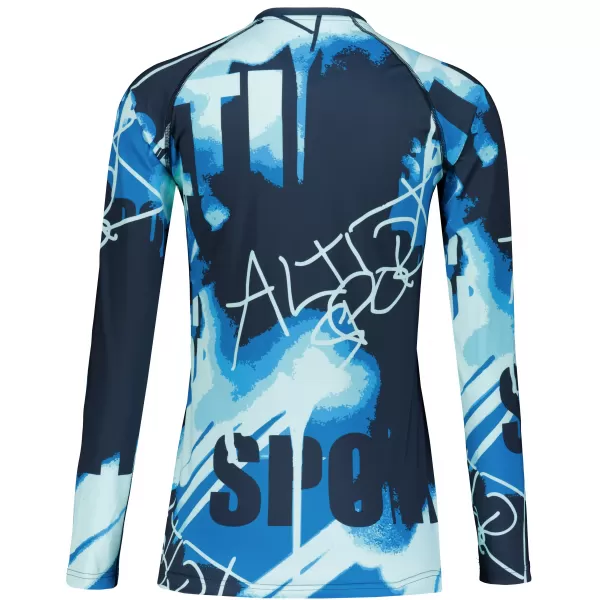  Frauen funktionales t -Shirt mit langen Ärmeln Premium ALTISPORT VOJ/ALW076TR03 BLAU -BLACK 