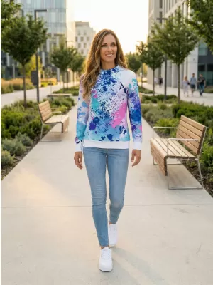 Funktionaler Sweatshirt -Prämie von Frauen ALTISPORT VOJ/ALW055MI01 LILA BLAU