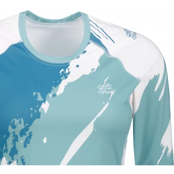 Frauen funktionales t -Shirt mit langen Ärmeln Premium ALTISPORT VOJ/ALW081TR03 BLAU 