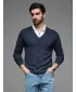 Männliche Strickjacke OMBRE OM-SWCD-0126 MARINEBLAU