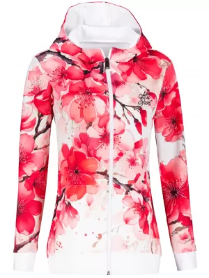 Funktionales Sweatshirt von Frauen auf Reißverschlussprämie ALTISPORT VOJ/ALW102MI02 ROSA/WEIß