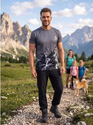 Männer funktionaler T -Shirt Premium Plus ALTISPORT VOJ/ALM059TR02 GRAU