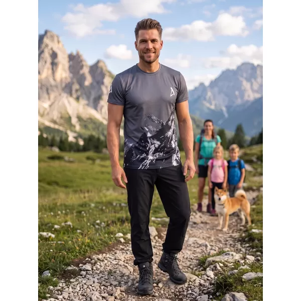  Männer funktionaler T -Shirt Premium Plus ALTISPORT VOJ/ALM059TR02 GRAU 