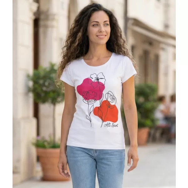 T -Shirt ALTISPORT ALW189122 WEIß/ROSA 